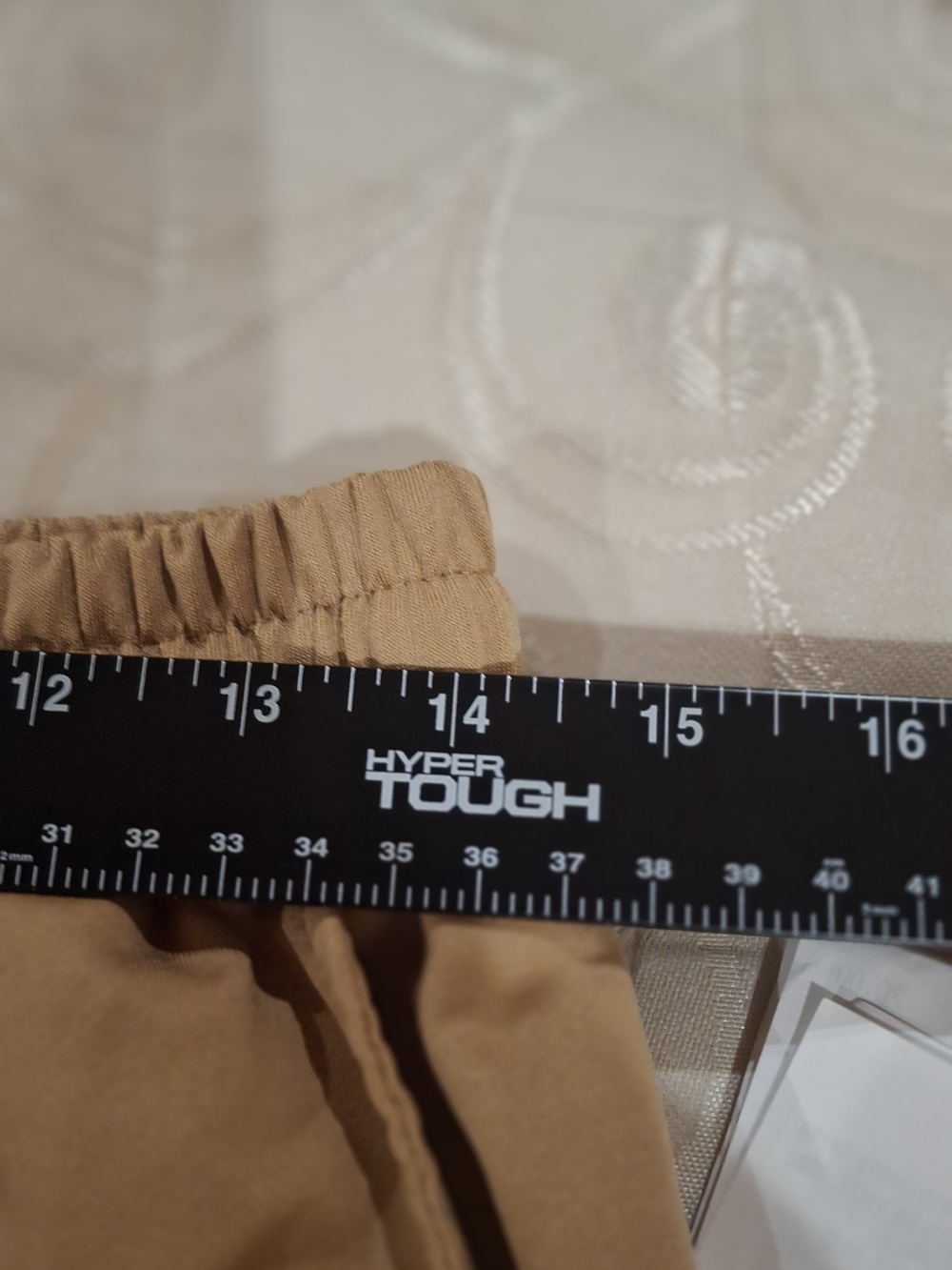 Women's Beige Elastic-Waist Athletic Shorts with Drawstring - Picture 7 of 9